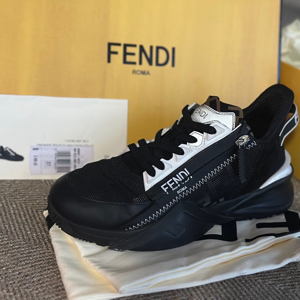 Fendi Black and White Women’s Low-Top Sneakers